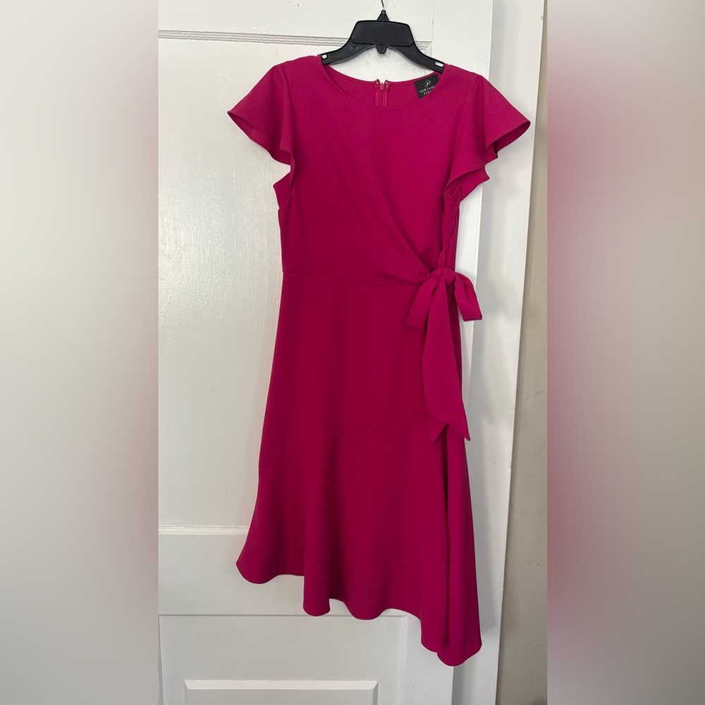 Adrianna Papell Fuchsia Asymmetrical Dress